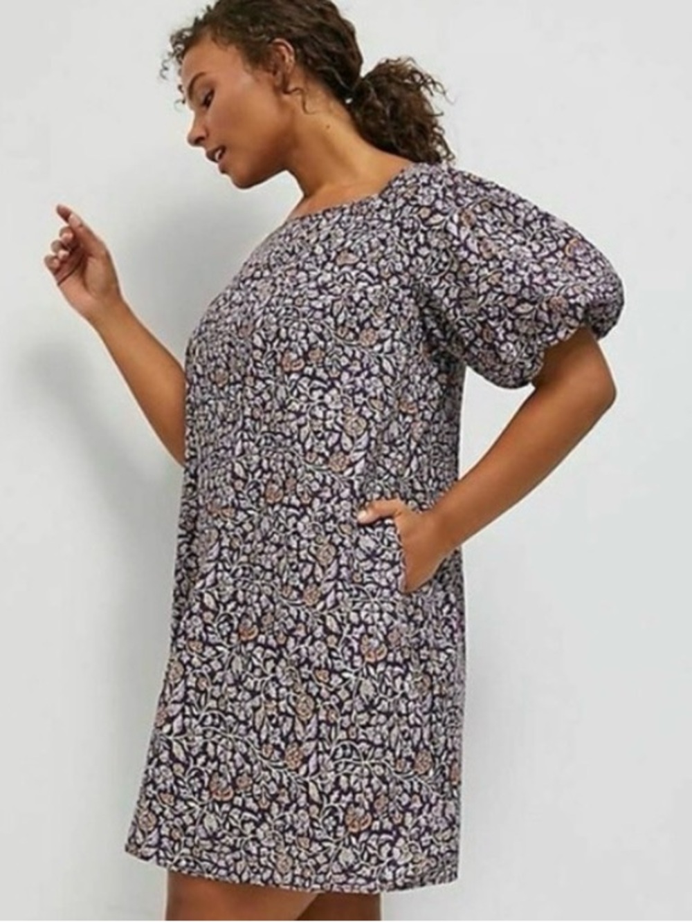 Anthropologie Porridge Elke Ditsy floral Swing Dress cotton pockets